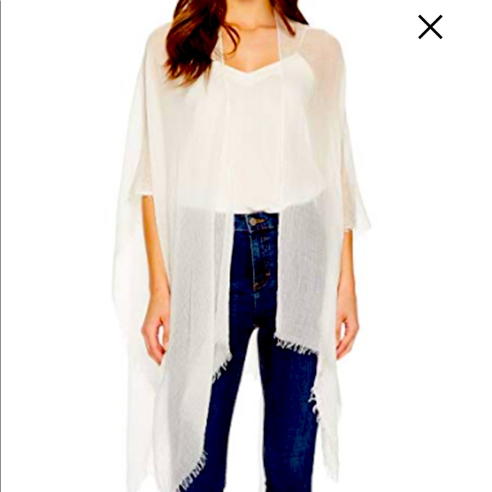 Featherweight ruana. Lightweight coverup.